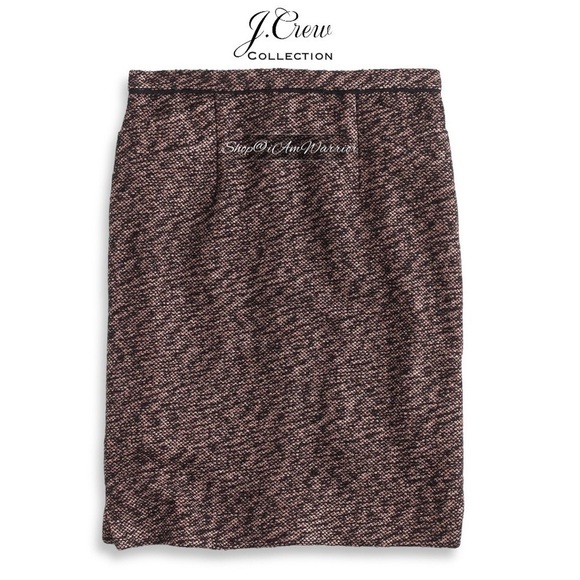 J.Crew Collection shimmer rosegold tweed pencil skirt *shop@iamwarrior - Picture 2 of 10